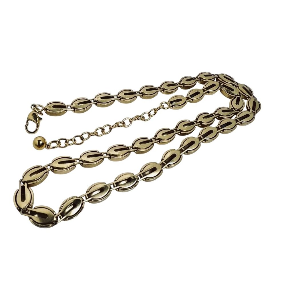 Vintage Gold Tone Oval Link Necklace (5697) - Picture 9 of 9